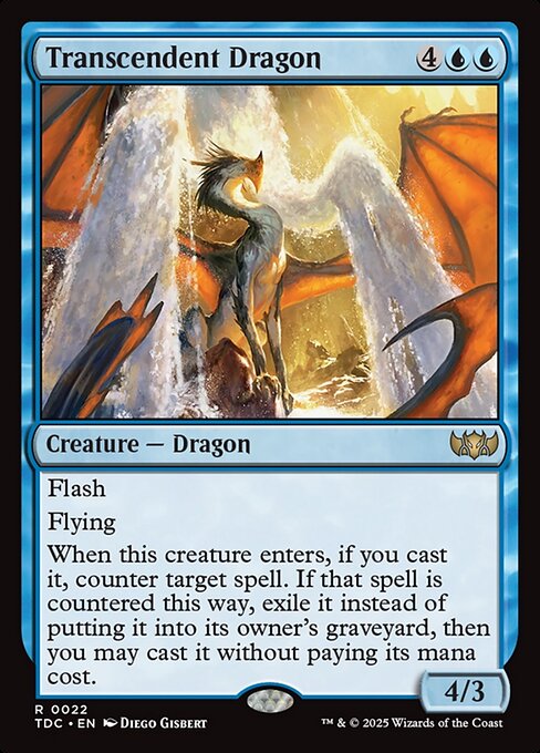 Transcendent Dragon - Tarkir: Dragonstorm Commander (#22) - Illustrated by Diego Gisbert - Magic: The Gathering Card