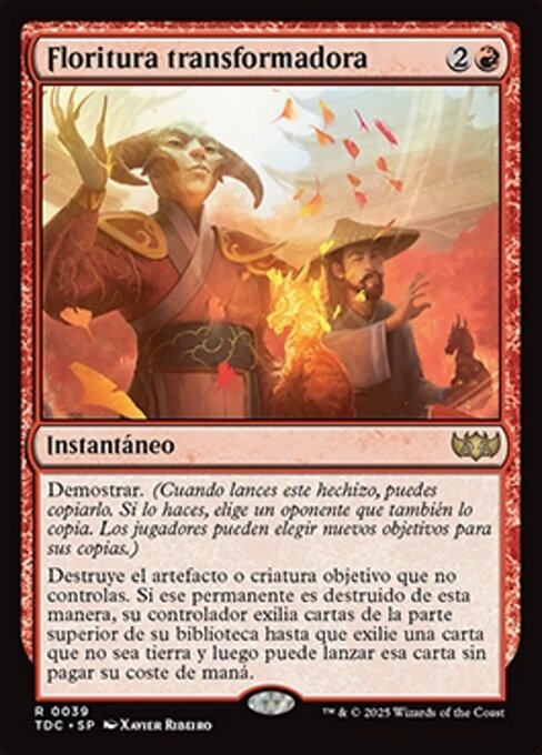Floritura transformadora (Transforming Flourish) - Tarkir: Dragonstorm Commander (#39) - Illustrated by Xavier Ribeiro - Magic: The Gathering Card