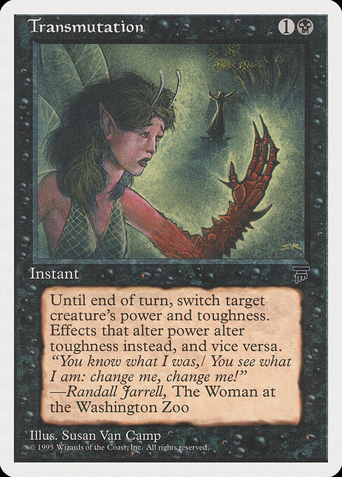 Transmutation - Chronicles (#40) - Illustrated by Susan Van Camp - Magic: The Gathering Card