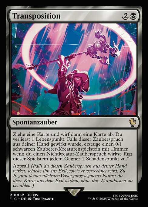 Transposición (Transpose) - Final Fantasy Commander (#52) - Illustrated by Toni Infante - Magic: The Gathering Card