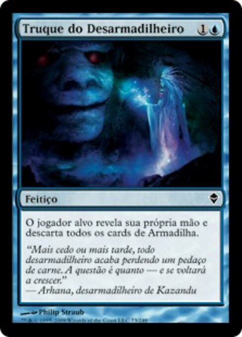 Уловка Искателя Ловушек (Trapfinder's Trick) - Zendikar (#73) - Illustrated by Philip Straub - Magic: The Gathering Card
