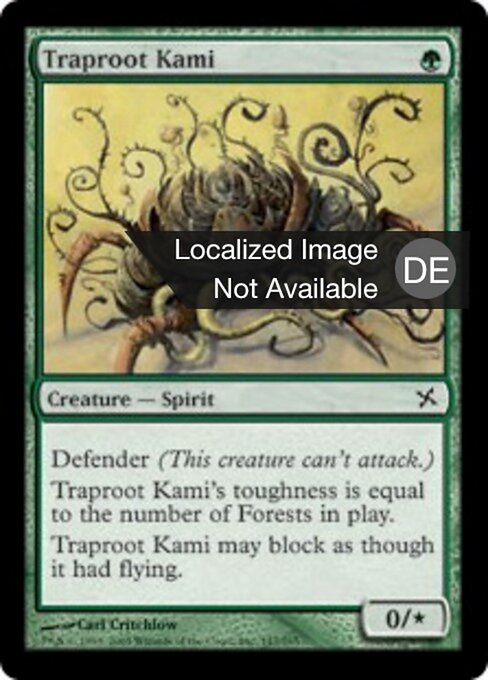 Wurzelfallen-Kami (Traproot Kami) - Betrayers of Kamigawa (#147) - Illustrated by Carl Critchlow - Magic: The Gathering Card