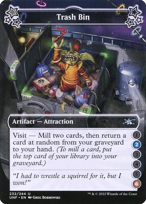 Trash Bin - Unfinity (#232a) - Illustrated by Greg Bobrowski - Magic: The Gathering Card