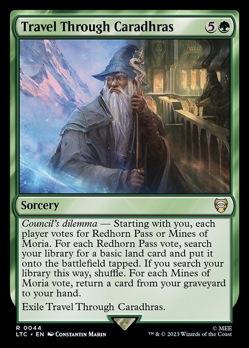 Travel Through Caradhras - Tales of Middle-earth Commander Magic card