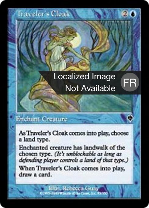 Mantello del Viaggiatore (Traveler's Cloak) - Invasion (#83) - Illustrated by Rebecca Guay - Magic: The Gathering Card