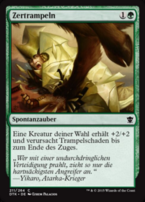 Zertrampeln (Tread Upon) - Dragons of Tarkir (#211) - Illustrated by Efrem Palacios - Magic: The Gathering Card