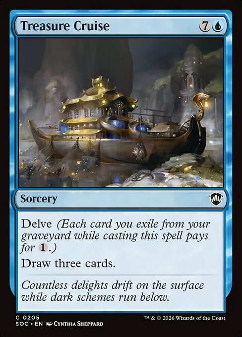 Treasure Cruise - Secrets of Strixhaven Commander Magic card