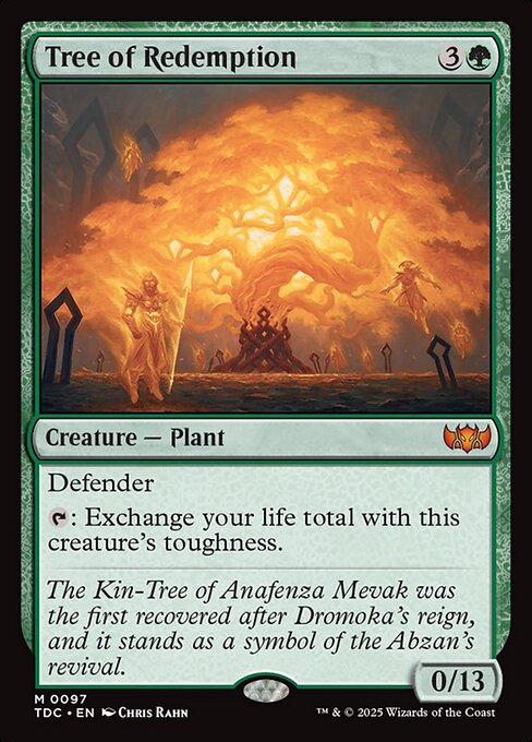 Tree of Redemption - Tarkir: Dragonstorm Commander Magic card