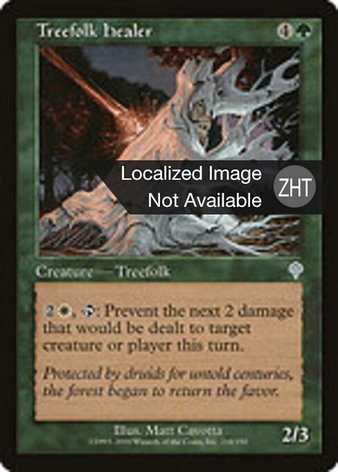 Treefolk Healer - Invasion (#218) - Illustrated by Matt Cavotta - Magic: The Gathering Card