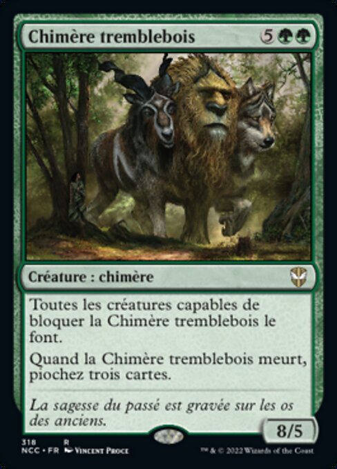 Chimère tremblebois (Treeshaker Chimera) - New Capenna Commander (#318) - Illustrated by Vincent Proce - Magic: The Gathering Card