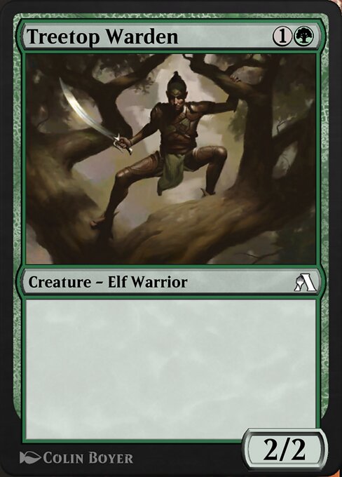 Treetop Warden - Arena Beginner Set (#107) - Illustrated by Colin Boyer - Magic: The Gathering Card