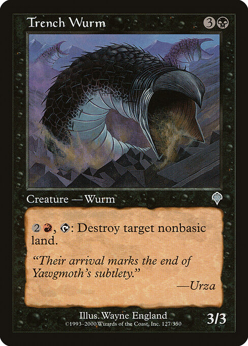 Trench Wurm - Invasion Magic card