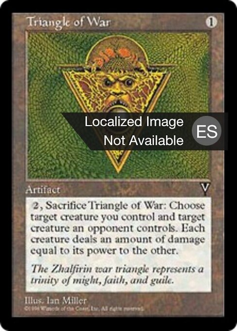 Triangolo della Guerra (Triangle of War) - Visions (#158) - Illustrated by Ian Miller - Magic: The Gathering Card