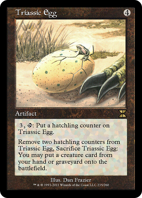 Triassic Egg - Masters Edition IV (#235) - Illustrated by Dan Frazier - Magic: The Gathering Card