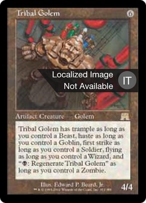部族のゴーレム (Tribal Golem) - Onslaught (#311) - Illustrated by Edward P. Beard, Jr. - Magic: The Gathering Card