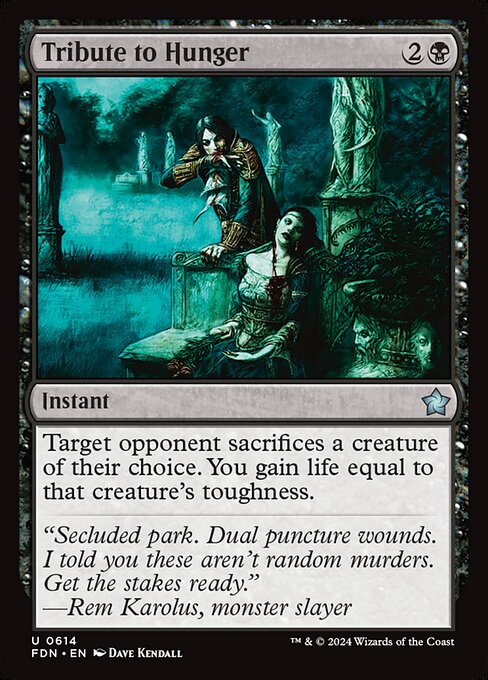 Tribute to Hunger - Foundations Magic card