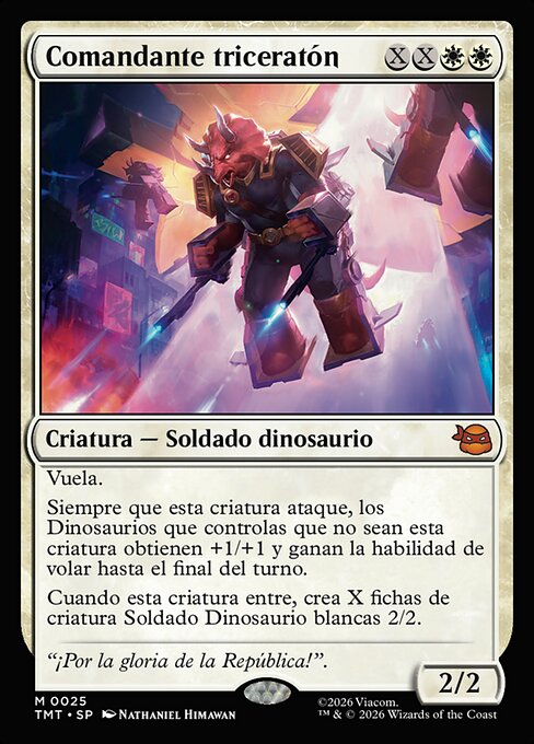 Commandant tricératon (Triceraton Commander) - Teenage Mutant Ninja Turtles (#226) - Illustrated by Florey - Magic: The Gathering Card