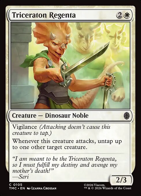 Triceraton Regenta - Teenage Mutant Ninja Turtles Eternal (#105) - Illustrated by Leanna Crossan - Magic: The Gathering Card