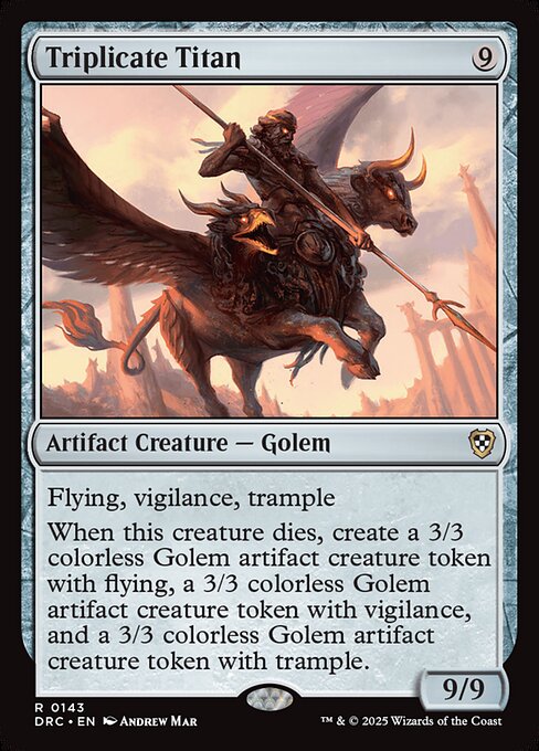 Titã Triplicado (Triplicate Titan) - Commander 2021 (#79) - Illustrated by Andrew Mar - Magic: The Gathering Card
