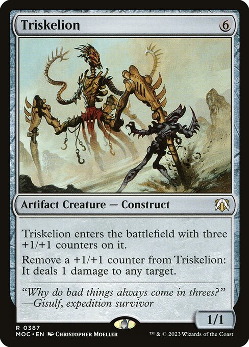 Triskelion - March of the Machine Commander (#387) - Illustrated by Christopher Moeller - Magic: The Gathering Card
