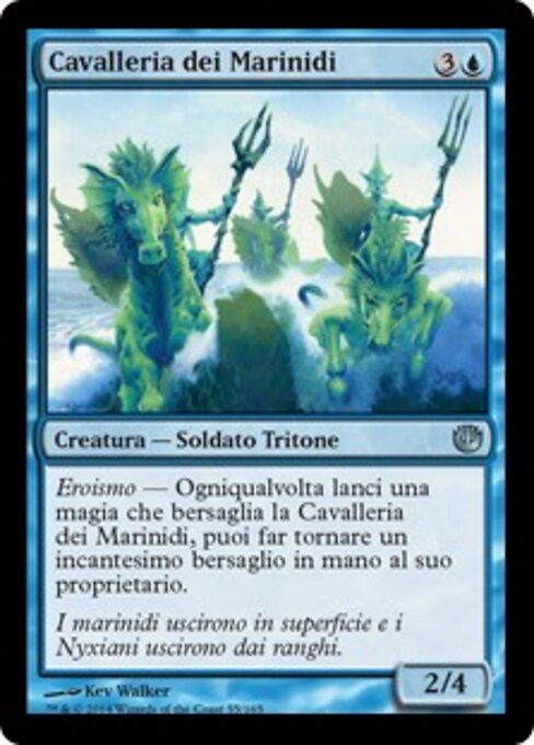 屈東騎隊 (Triton Cavalry) - Journey into Nyx (#55) - Illustrated by Kev Walker - Magic: The Gathering Card