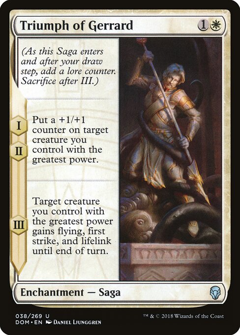 Triumph of Gerrard - Dominaria Magic card