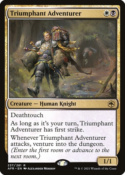 Triumphant Adventurer - Adventures in the Forgotten Realms (#237) - Illustrated by Alexander Mokhov - Magic: The Gathering Card