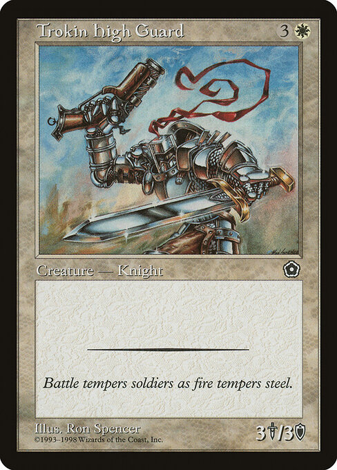 Trokin High Guard - Portal Second Age (#26) - Illustrated by Ron Spencer - Magic: The Gathering Card