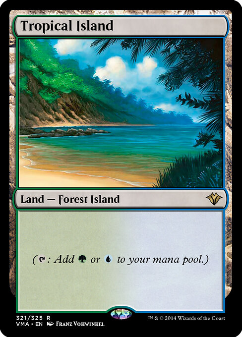 Tropical Island - Vintage Masters (#321) - Illustrated by Franz Vohwinkel - Magic: The Gathering Card