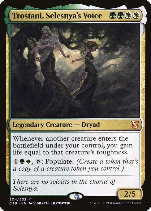 Trostani, Selesnya's Voice - Commander 2019 (#204) - Illustrated by Sidharth Chaturvedi - Magic: The Gathering Card