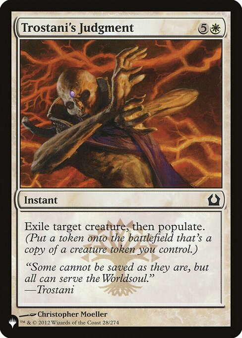 Суд Тростани (Trostani's Judgment) - Commander 2019 (#77) - Illustrated by Christopher Moeller - Magic: The Gathering Card