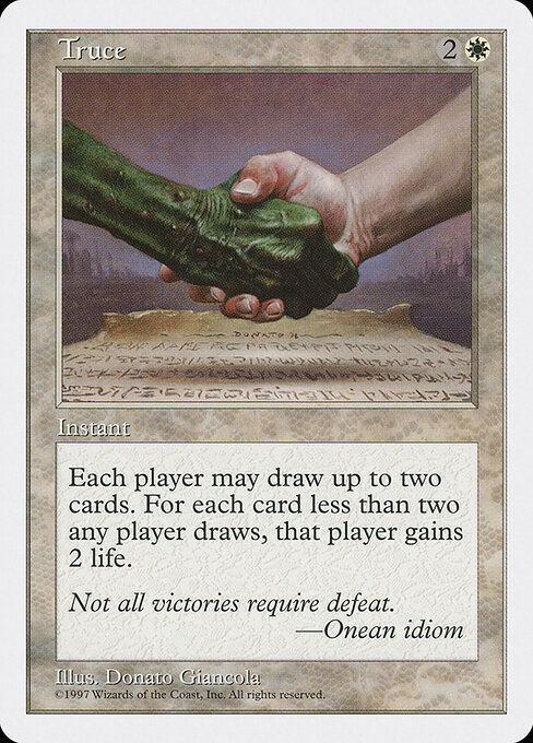 Truce - Fifth Edition Magic card