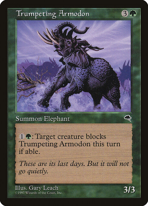 Trumpeting Armodon - Tempest Magic card