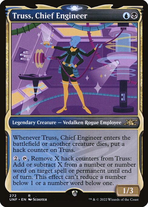Truss, Chief Engineer - Unfinity (#272) - Illustrated by Scooter - Magic: The Gathering Card