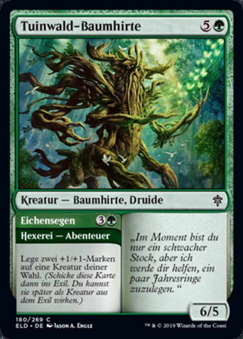 Tuinvale Treefolk // Oaken Boon - Throne of Eldraine (#180) - Illustrated by Jason A. Engle - Magic: The Gathering Card