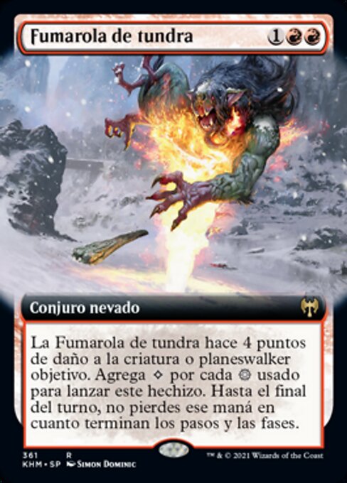 Fumarola de tundra (Tundra Fumarole) - Kaldheim (#361) - Illustrated by Simon Dominic - Magic: The Gathering Card