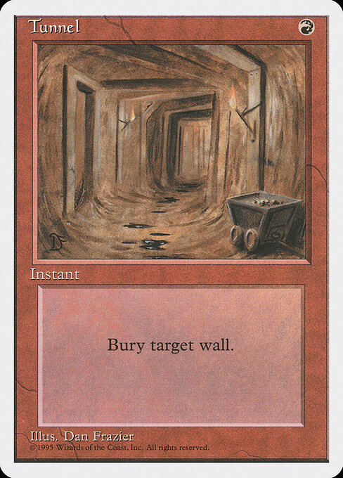 Tunnel - Fourth Edition Magic card