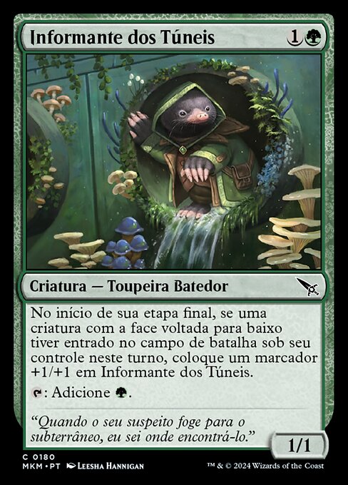 トンネルの情報提供者 (Tunnel Tipster) - Murders at Karlov Manor (#180) - Illustrated by Leesha Hannigan - Magic: The Gathering Card