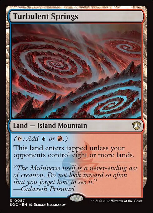 Turbulent Springs - Secrets of Strixhaven Commander Magic card