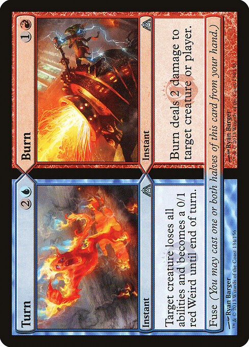 Turn // Burn - Dragon's Maze Magic card