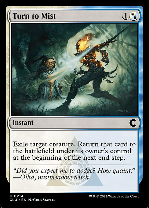 Turn to Mist - Ravnica: Clue Edition Magic card