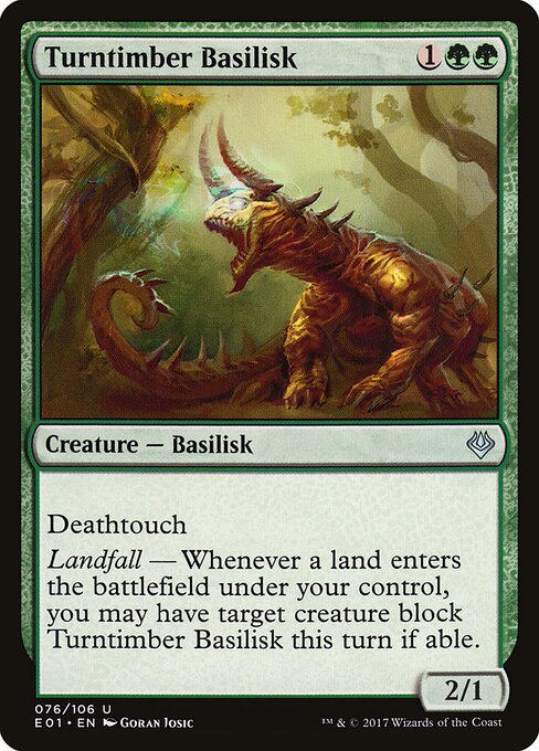 Turntimber Basilisk - Archenemy: Nicol Bolas Magic card