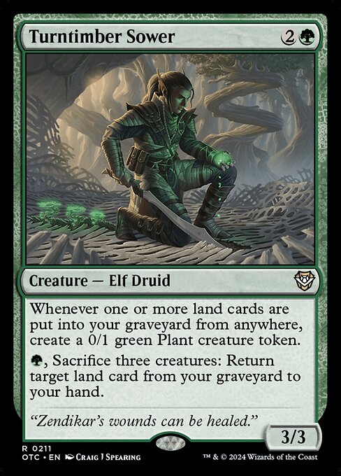 Semeur de Tournebois (Turntimber Sower) - Outlaws of Thunder Junction Commander (#211) - Illustrated by Craig J Spearing - Magic: The Gathering Card