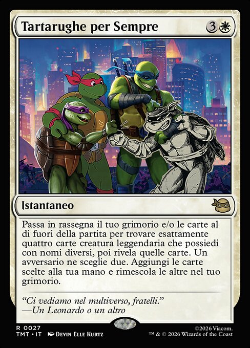 Tartarughe per Sempre (Turtles Forever) - Teenage Mutant Ninja Turtles (#27) - Illustrated by Devin Elle Kurtz - Magic: The Gathering Card