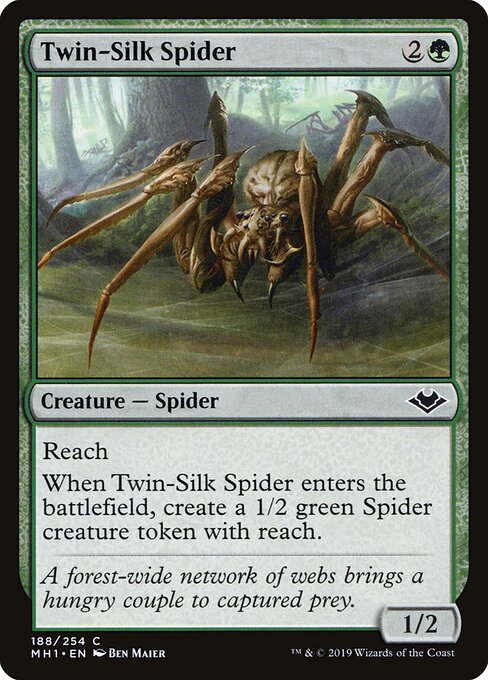 Twin-Silk Spider - Modern Horizons Magic card