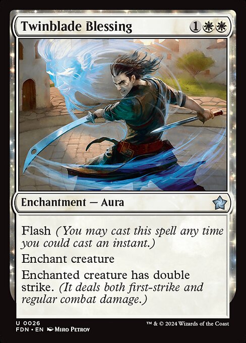Twinblade Blessing - Foundations Magic card