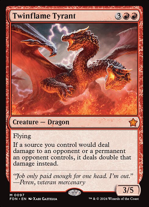 Twinflame Tyrant - Foundations Magic card