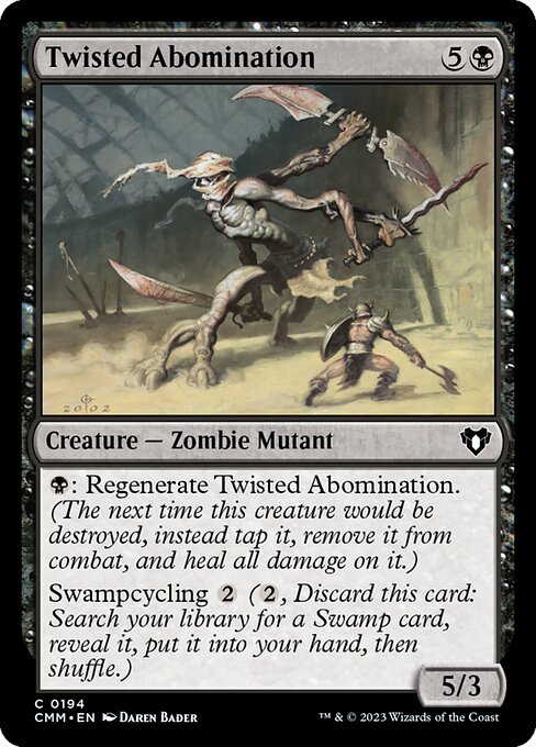 Twisted Abomination - Commander Masters (#194) - Illustrated by Daren Bader - Magic: The Gathering Card