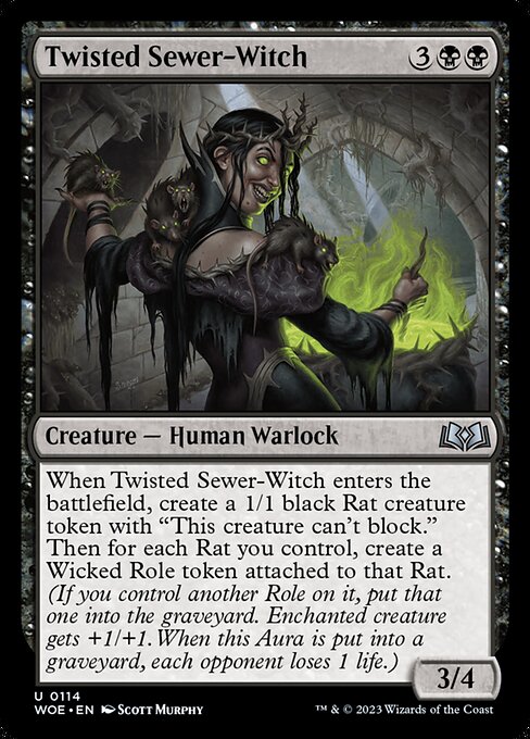 Twisted Sewer-Witch - Wilds of Eldraine Magic card