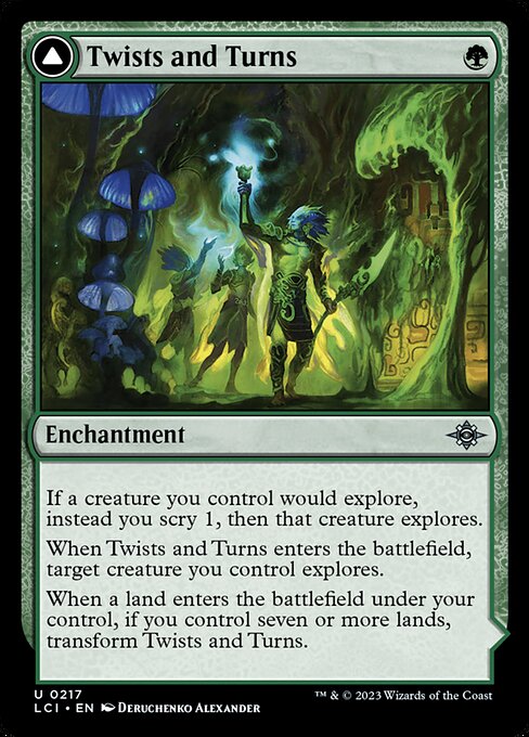 Twists and Turns // Mycoid Maze - The Lost Caverns of Ixalan (#217) - Illustrated by Deruchenko Alexander - Magic: The Gathering Card
